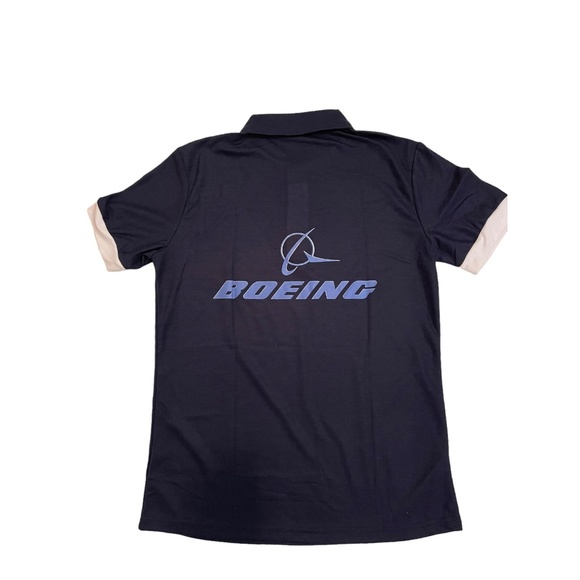 Boeing men’s Navy Blue collared 3 buttons shirt size XL - Picture 3 of 7